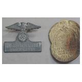 1933 Huysburg and 1934 Rostock NSDAP Tinnies