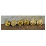 German Kriegsmarine & Military Anchor Buttons (6)