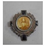 WWI German Gott Mit Uns Portrait Brooch Badge