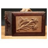 Carved Wood Cover Third Reich Portrait Photo