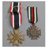 German War Merit Cross and Honor Cross Pair