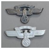 NSKK Aluminum Cap Eagles Pair, Marked