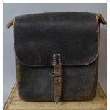 German WWII Black Leather Map Case