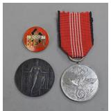 1936 Berlin Olympics Group of 4 Badges and Medals
