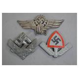 Third Reich Organization Badges (3)