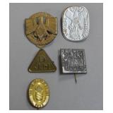 1930s German Youth Organization Event Badges (5)