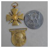 French WWI Medals and 1938 German WHW Badge