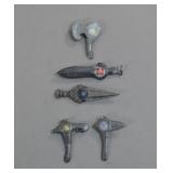 Metal Weapon Lapel Pins With Colored Cab (5)