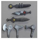 German WHW Miniature Weapon Pins (6)