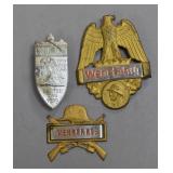 German WWII Era Wehrfähig and Nürnberg Badges