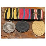 German Wï¿½rttemberg WWI 3-Piece Parade Medal Bar