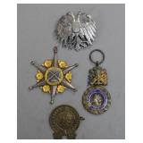 German and French Military and Shooting Badges
