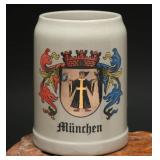 German Stoneware Beer Stein München, .5L