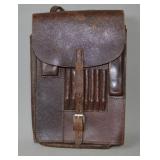 German WWII Army Map Case Brown Leather