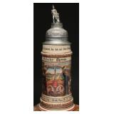 German Regimental Beer Stein Dated 1909-1911
