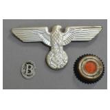 WWII German Cap Insignia Grouping