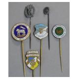 German Civic and Trade Stickpin Group (6 Pieces)