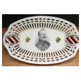 German Porcelain Basket With Wilhelm II Portrait