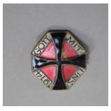 WWI German Enamel Patriotic Cross Badge