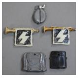 German Plastic Toy Soldier Accessory Lot 5 Pieces