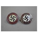 NSDAP Party Membership Badges, Set of Two