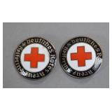 German Red Cross Helferin Pinback Badges (2)