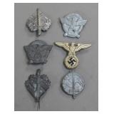 German WWII RAD and Political Pin Group