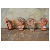 Figural Character Pinback Badges (4)