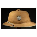 WWII German 1st Pattern Felt Pith Helmet
