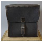 WWII German Hard-Shell Leather Dispatch Satchel
