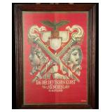 1939 Framed Kaspar Propaganda Poster Reproduction