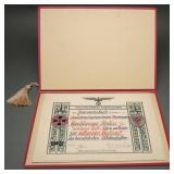 Veteran's League Silver Anniversary Certificate