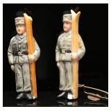 1940s German Ski Troop Celluloid Brooches