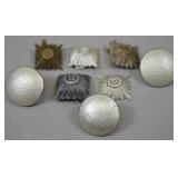 German Rank Pips & Aluminum Uniform Buttons Set