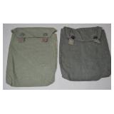 Pair of WWII German Canvas Gas Cape Pouches