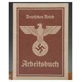 WWII German Giessen Arbeitsbuch Document