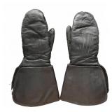 WWII Style Leather Flying Gauntlet Mittens