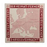 WWII German 3. Kriegsweihnacht Commemorative Tile