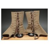 WWI U.S. Army Wool Gaiters with Metal Closures
