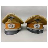 Matched Pair of NSKK Officer Visor Caps