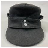German M43-Style Black Wool Field Cap