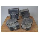 WWII German Single-Cell Leather K98 Ammo Pouches