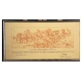 1937 German Artillerat-Kameradschaft Lithograph