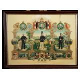 German Imperial Military Reservist Lithograph