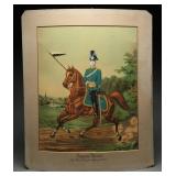 German Dragoon Regiment Hand-Colored Portrait