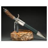 German Hubertus Etched Stag Handle Hunting
