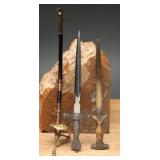 Three German WWII Miniature Swords