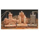 WWII German WHW City Gate Ornaments (3)