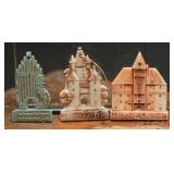 WWII German WHW City Gate Ornaments (3)