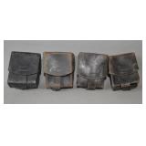 WWII German Single-Cell Leather K98 Ammo Pouches